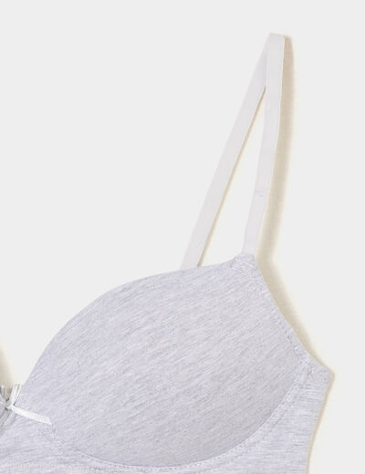 Lot 2 soutiens-gorge triangles paddés gris femme