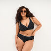 Haut de maillot de bain triangle brod&eacute; noir femme grande taille