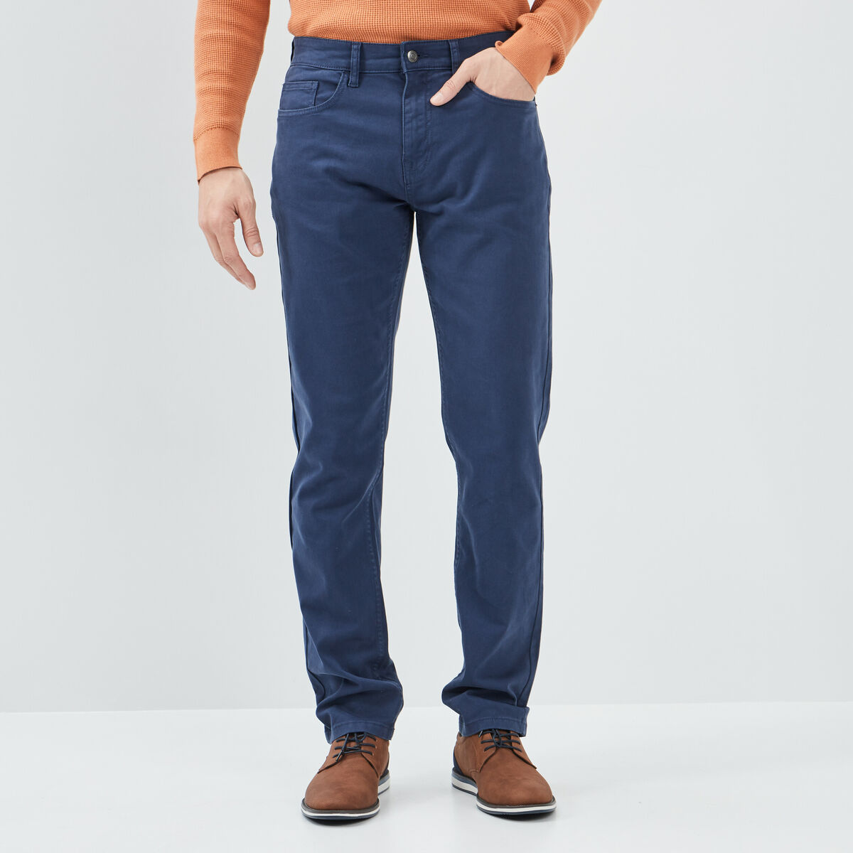 Pantalon regular bleu homme