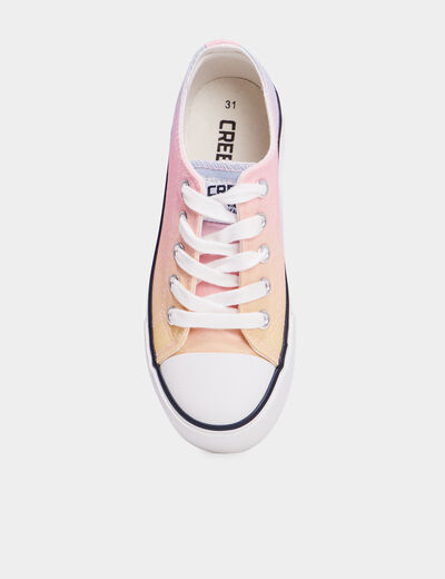 Tennis en toile à lacets Creeks multicolore fille