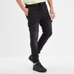 Pantalon skinny stretch 2 poches c&ocirc;t&eacute;s noir homme