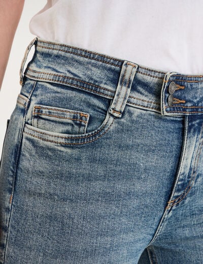 Jean flare taille basse denim dirty femme