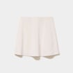 Jupe courte trap&egrave;ze taille &eacute;lastiqu&eacute;e sable femme