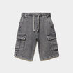 Bermuda en jean regular coton denim gris gar&ccedil;on