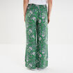 Pantalon lage taille élastiquée vert menthe femme
