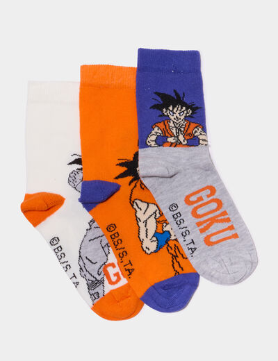 Lot 3 paires chaussettes Dragon Ball Z multicolore gar&ccedil;on