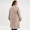 Manteau double boutonnage beige femme grande taille