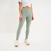 Legging de sport c&ocirc;tel&eacute; stretch vert pastel femme