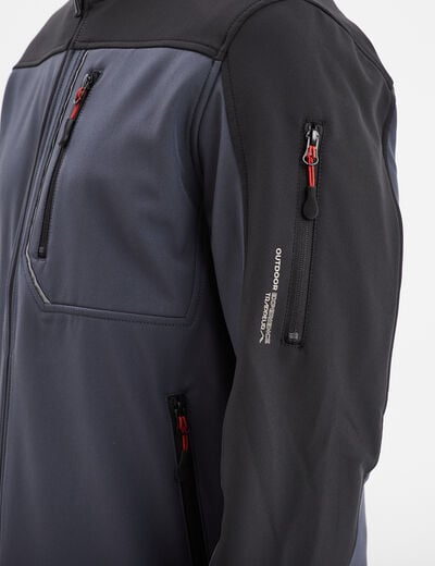 Veste à capuche déperlante Trappeur bleu foncé homme