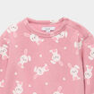 Sweat molletonn&eacute; manches longues vieux rose b&eacute;b&eacute; fille