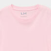 T-shirt manches courtes coton rose clair fille