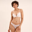 Soutien-gorge push up dentelle blanc femme