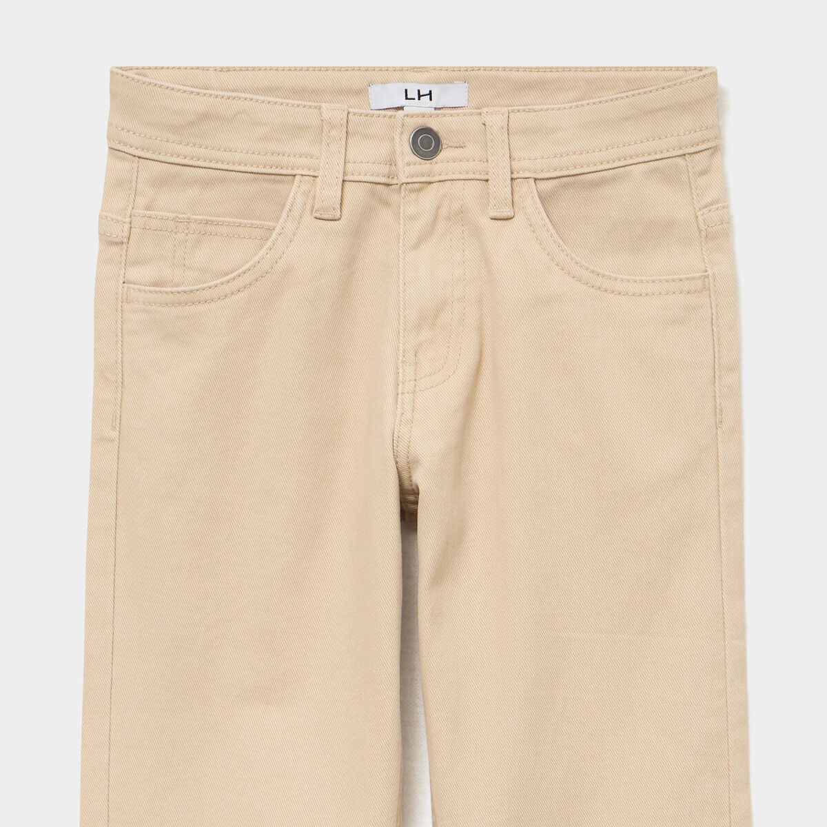 Pantalon regular coton majoritaire beige gar&ccedil;on