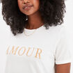 T-shirt brodé manches courtes coton blanc femme