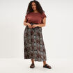 Jupe longue &eacute;vas&eacute;e noir femme grande taille
