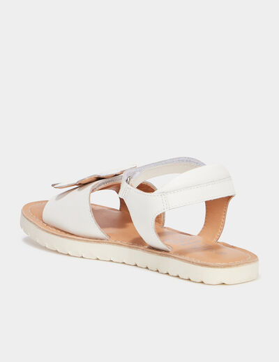 Sandales en cuir Jumrite blanc fille
