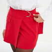 Jupe-short portefeuille Liberto rouge femme