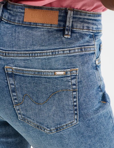Jeans regular 5 poches coton Creeks denim stone femme