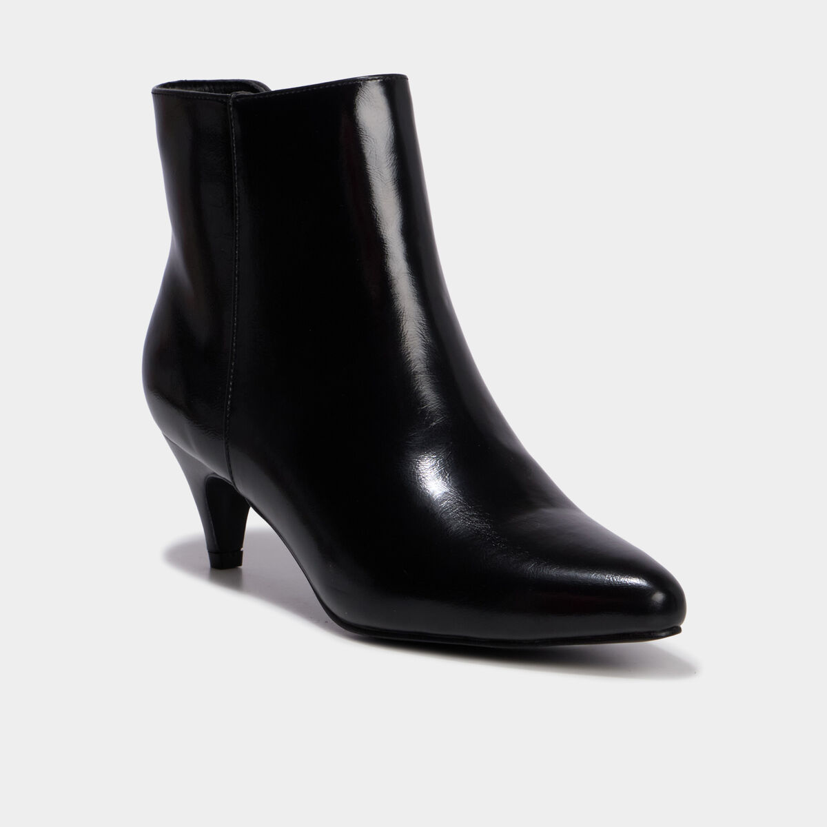 Boots vernies kitten heels noir femme