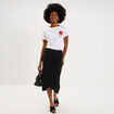 T-shirt F&ecirc;te des m&egrave;res &agrave; message coton blanc femme