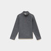 Sweat polaire col camionneur gris argent mixte