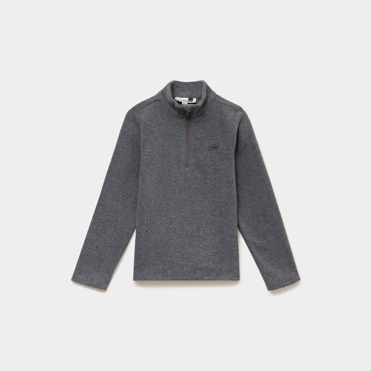 Sweat polaire col camionneur gris argent mixte