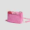 Sac bandoulière bi-matière rose fushia femme
