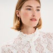 Chemise en dentelle col victorien blanc femme