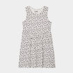Robe patineuse sans manches coton ecru fille