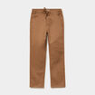 Pantalon chino droit taille ajustable marron gar&ccedil;on