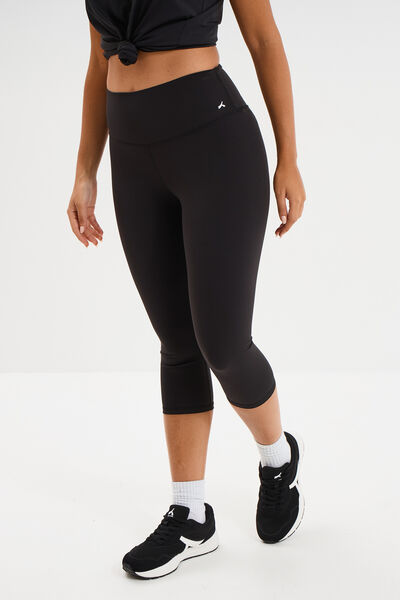 Legging corsaire de sport stretch noir femme