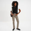 Pull sans manches col rond noir femme