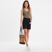 Bermuda en jean 5 poches Creeks denim noir femme
