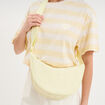Sac banane en bandouli&egrave;re jaune pastel femme