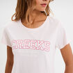 T-shirt col rond manches courtes rose clair femme