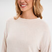 Sweat manches longues chiné sable femme