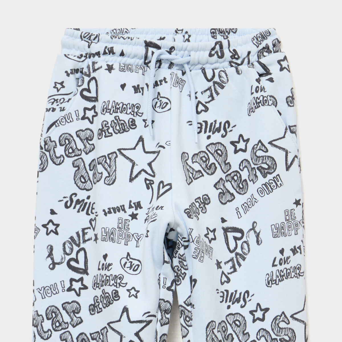 Pantalon de jogging molleton bleu ciel fille