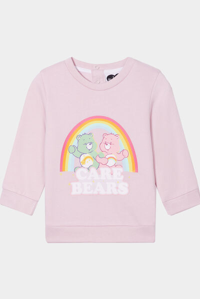 Sweat manches longues Bisounours parme bébé fille