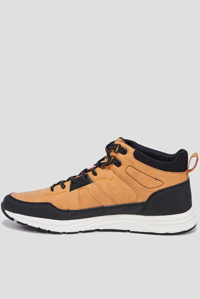 Baskets montantes Trappeur jaune homme