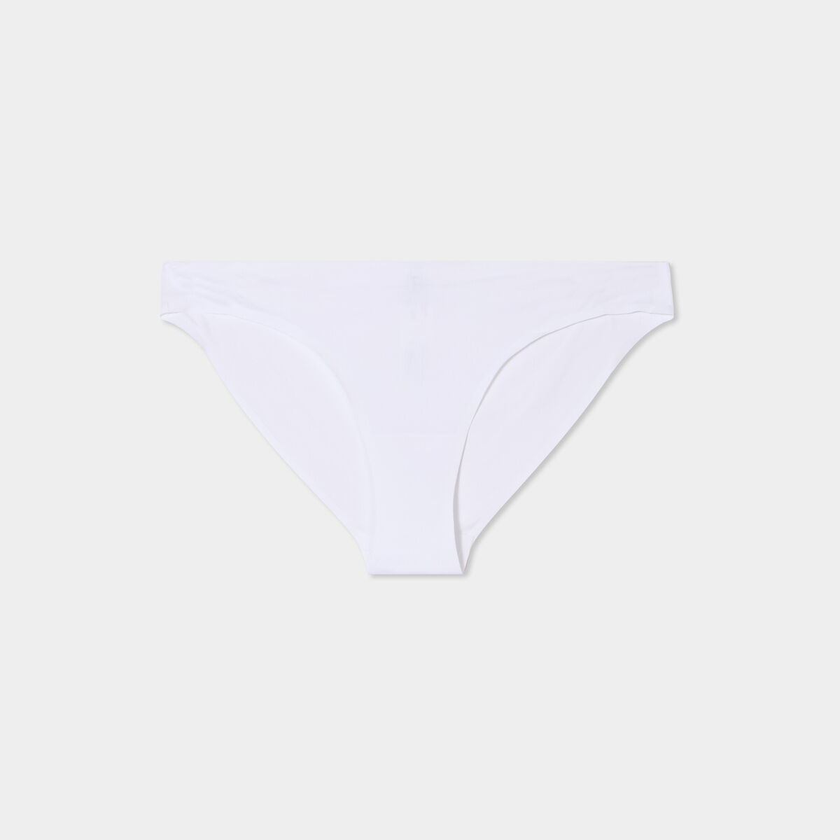 Culotte microfibre sans coutures blanc femme