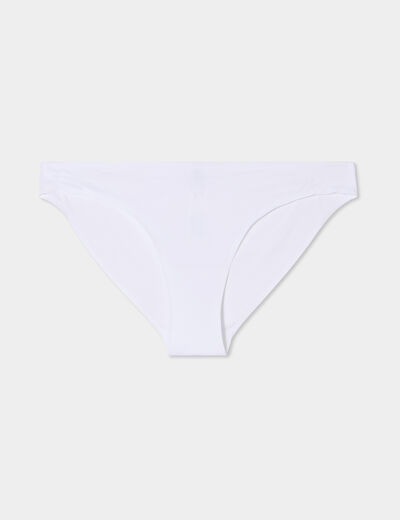 Culotte microfibre sans coutures blanc femme