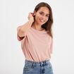 T-shirt manches courtes Creeks vieux rose femme