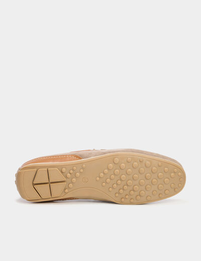 Mocassins en cuir sable homme