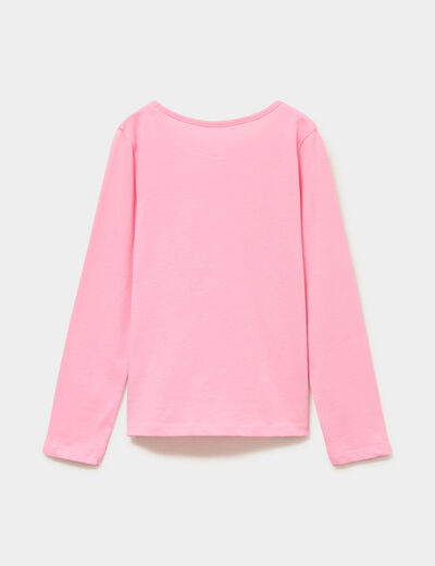 Ensemble pyjama 2 pi&egrave;ces pantalon coton rose fille