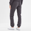 Pantalon jogging droit molleton gris foncé femme