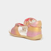 Sandales en cuir Kickers Binsia rose bébé fille