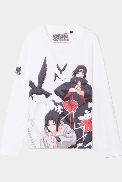 T-shirt manches longues Naruto Itachi blanc garçon