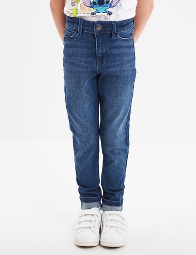 Jeans skinny 5 poches denim stone fille