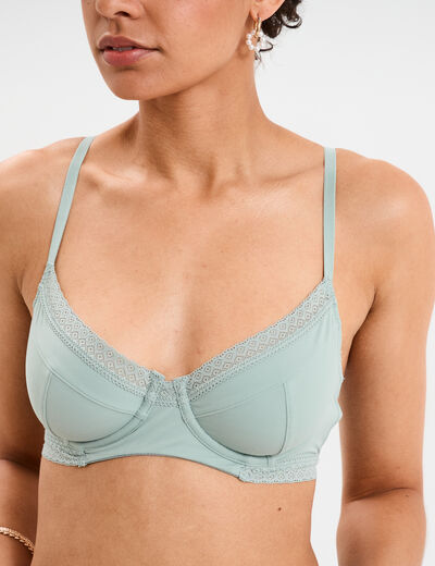 Soutien-gorge emboîtant vert clair femme