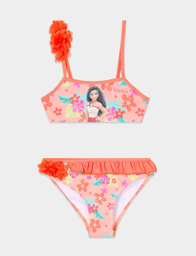 Maillot de bain 2 pièces Vaiana orange clair fille